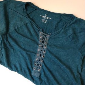 American Eagle Top with Laces